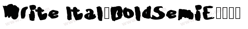 Write Ital_BoldSemiE字体转换